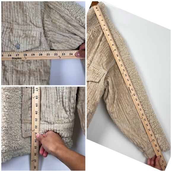 BLANKNYC x Anthropologie XS Fuzzy Wuzzy Corduroy Sherpa Mix Trucker Jacket - Picture 8 of 12